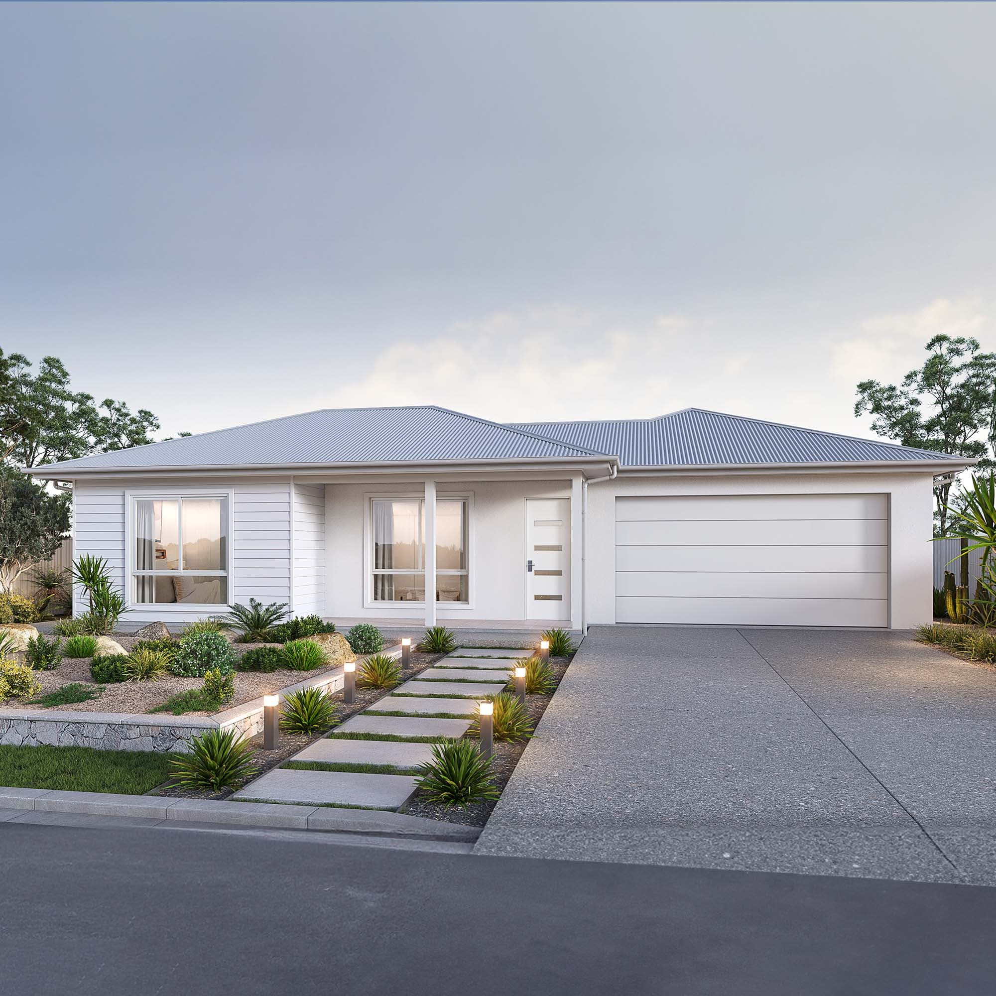Foxglove single storey house design facade