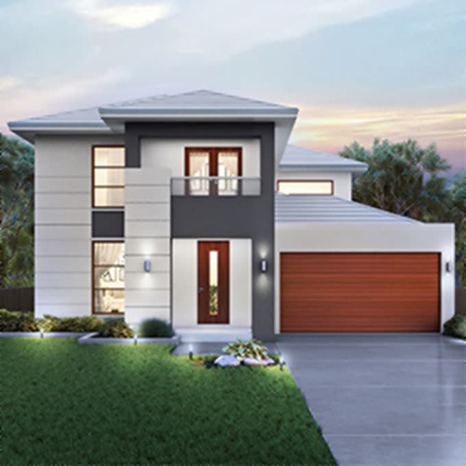 Oakridge double storey house design facade