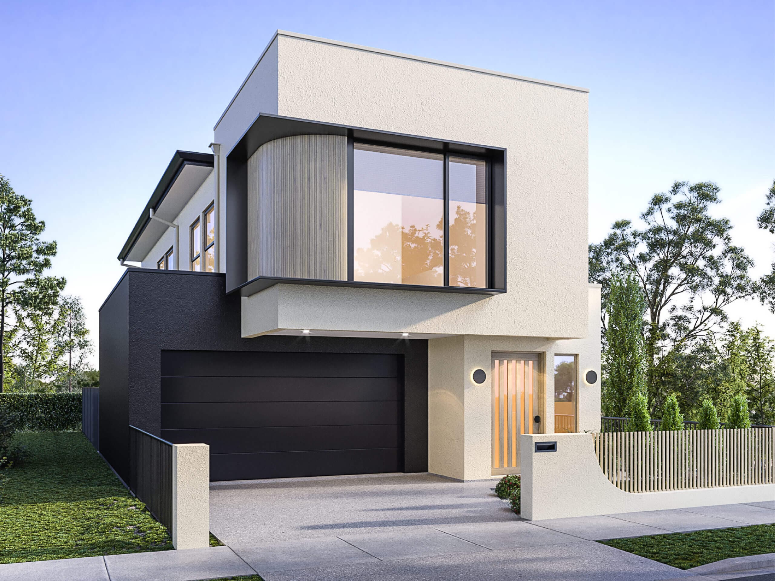 Pinehurst double storey house design facade