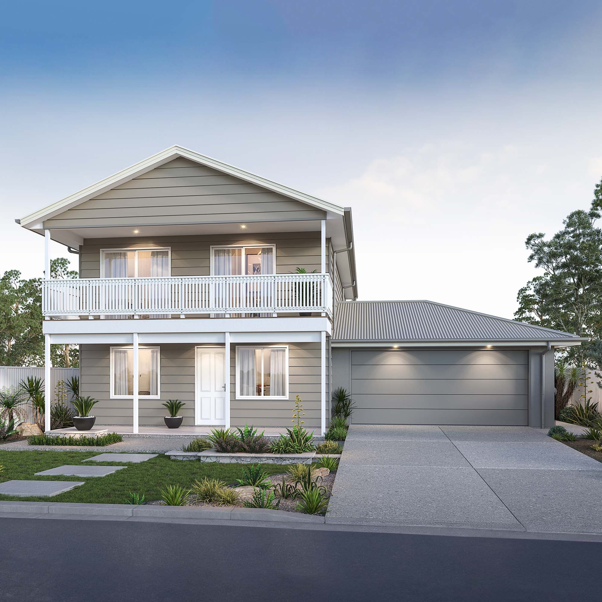 Springdale double storey house design facade