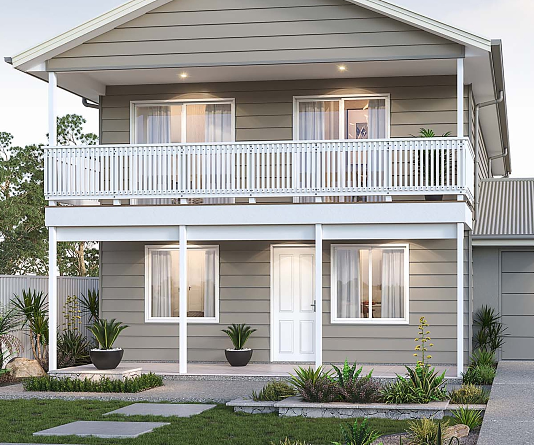 Deep front verandah on the Springdale design