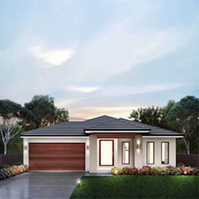 Whispering single storey house design facade